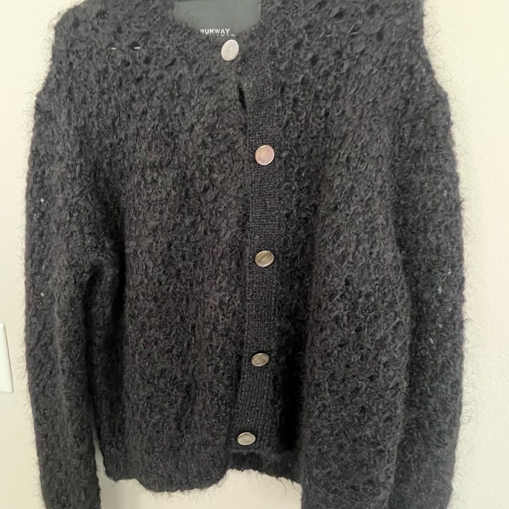 Marc jacobs runway mohair cardigan size large (10/12)
